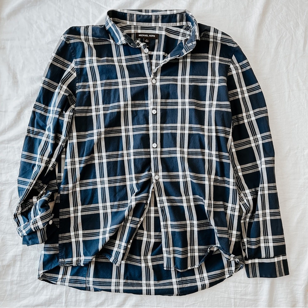 Michael Kors Plaid Button Down